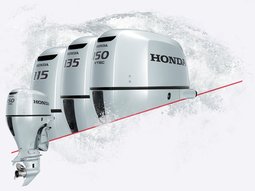 4x Honda Marine-motorer.