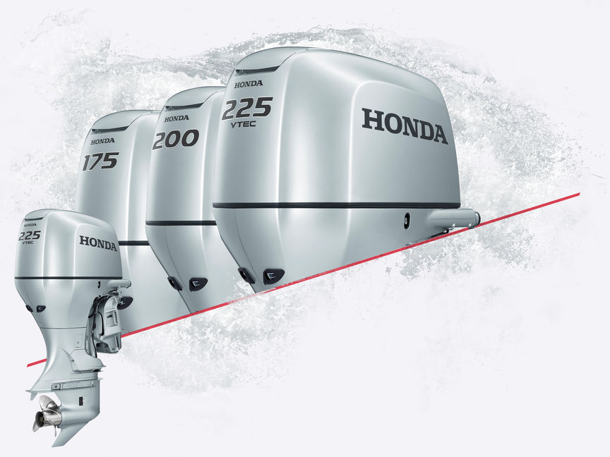 4x Honda Marine-motorer.