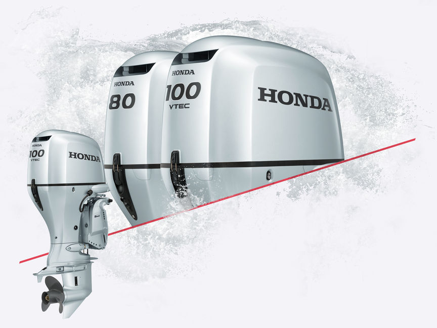 3x Honda Marine-motorer.