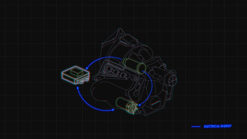 3D-ritning av energilagringsenhet (ES, Energy Store)