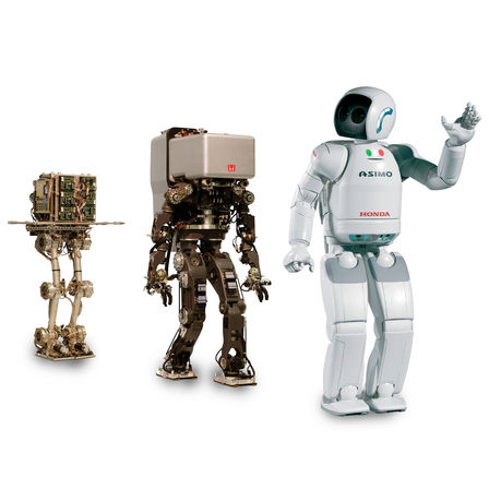 Asimo i 3 stadier.