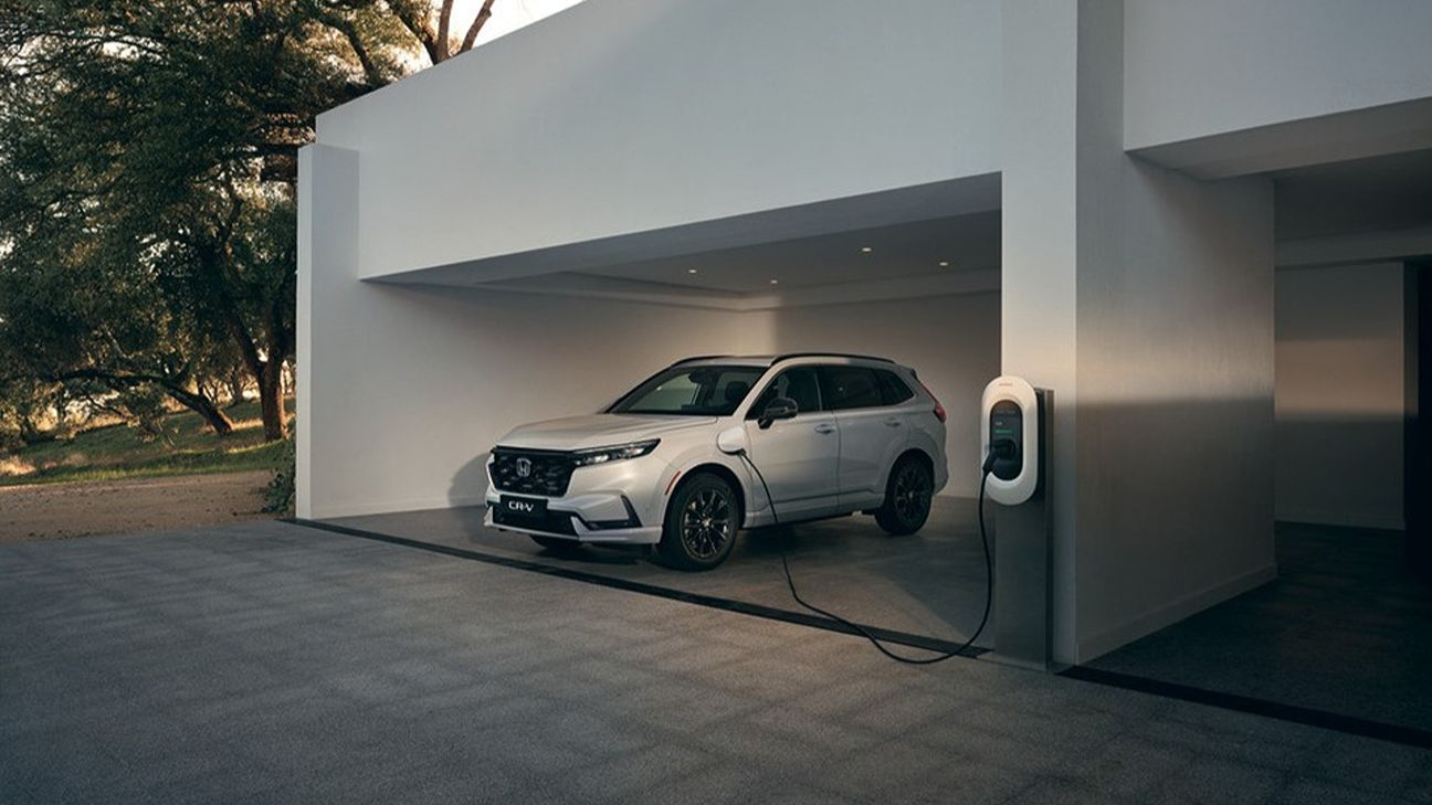 vit honda crv hybrid laddning hemma