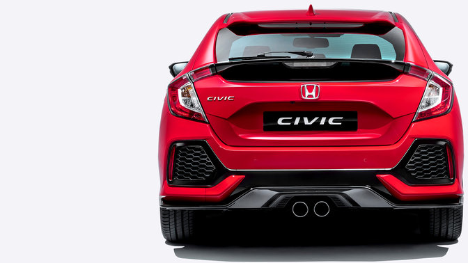 Vy bakifrån av Honda Civic.