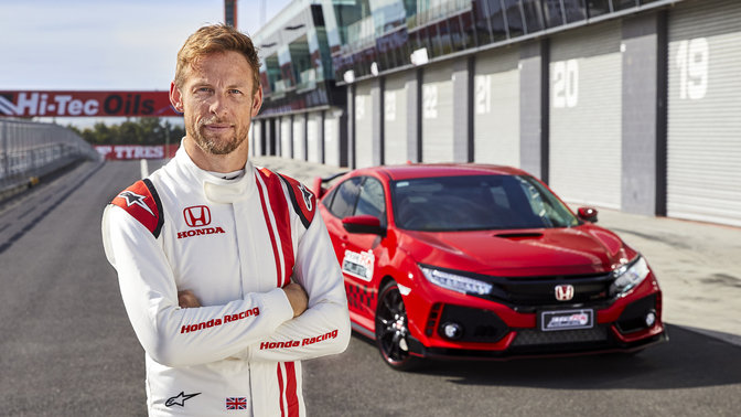 Honda Civic Type R med Jenson Button