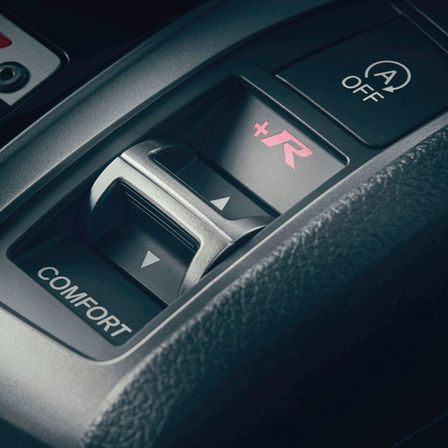 Närbild av Civic Type R:s interiör.