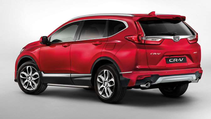 Vy från sidan av Honda CR-V.
