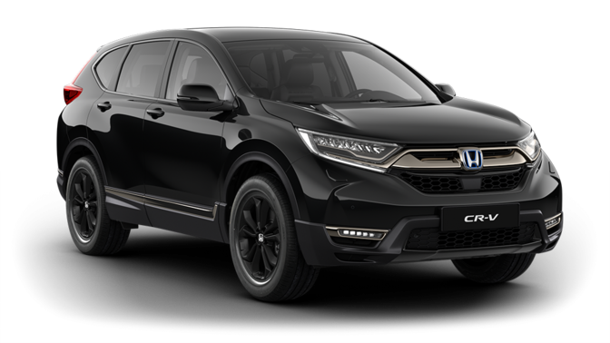 Vy snett framifrån av Honda CR-V.