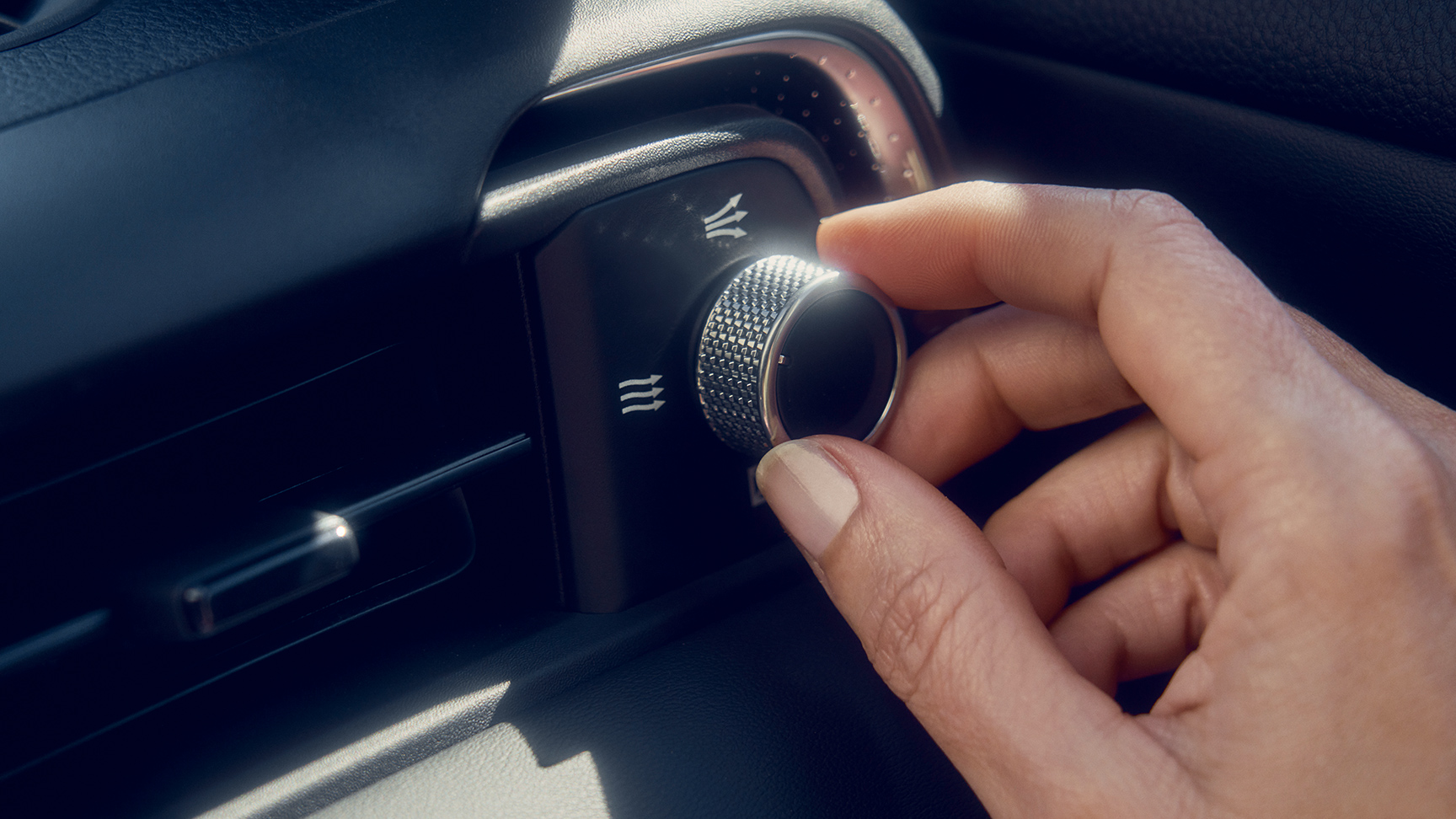 Närbild av ventilationssystemet i Honda e:Ny1.