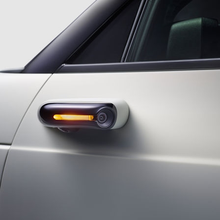 Närbild på dörr i Honda e Prototype.
