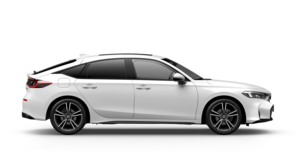 En vit Civic hybrid