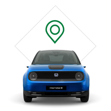 Närbild på Honda e.