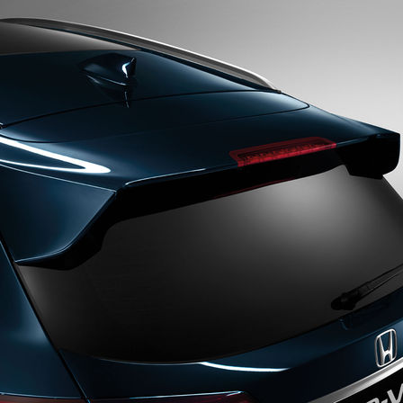 Sidovy av bakluckespoilern på Honda HR-V.