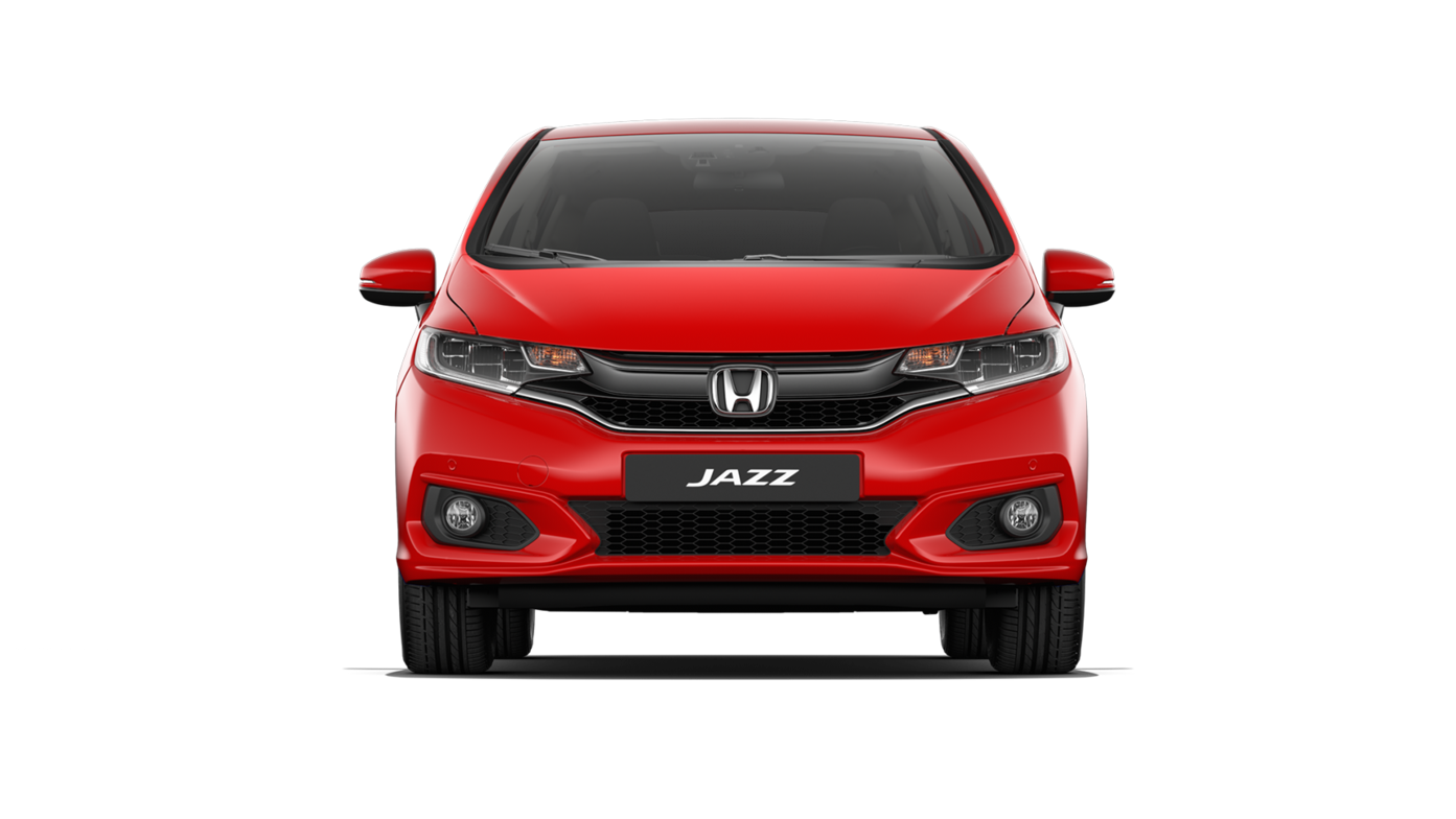 Vy framifrån av Honda Jazz Dynamic.