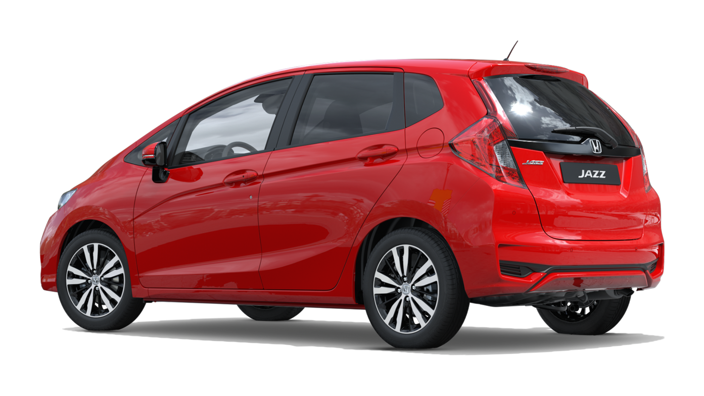 Vy bakifrån av Honda Jazz Dynamic.