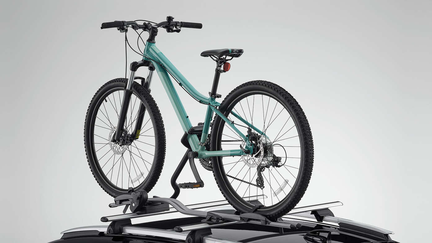 Närbild på cykelhållare för Honda Jazz Hybrid