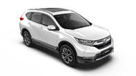 Trekvartsvy framifrån av CR-V
