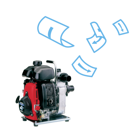 Vattenpump broschyrillustration.