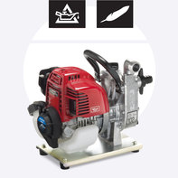 N&auml;rbild av b&auml;rbar vattenpump.