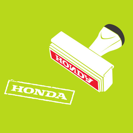 Bild av Honda-stämpeln.
