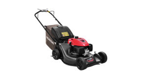 Honda-gräsklippare, trekvartsvy höger fram.