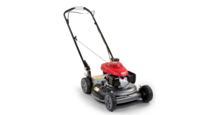 Honda-gräsklippare, trekvartsvy höger fram.