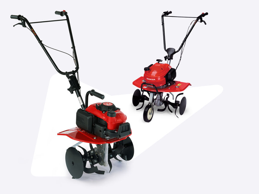 2 Honda minijordfräsar
