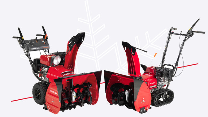 2x Honda sn&ouml;slungor, trekvartsvy.