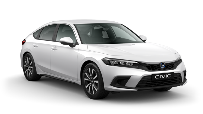 En vit Honda Civic i Elegance utförande