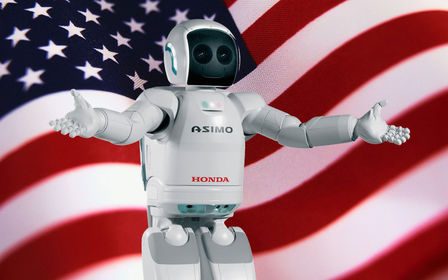 ASIMO imponerade p&aring; president Obama